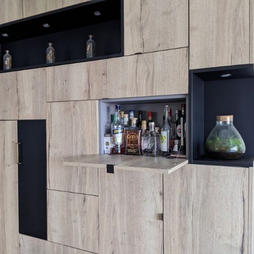 Meuble de salon sur-mesure par Cuisines Etcaetera Meuble de salon sur-mesure par Cuisines Etcaetera