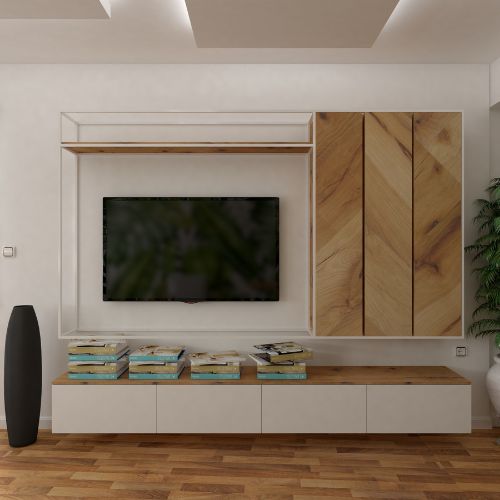 Meuble de TV sur-mesure par Cuisines Etcaetera Meuble de TV sur-mesure par Cuisines Etcaetera